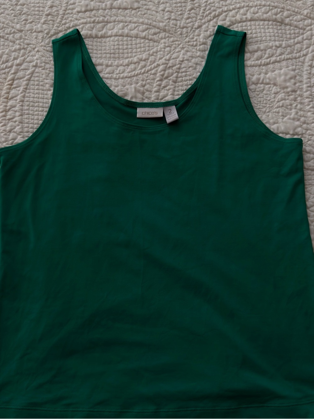 Chico's Deep Green Scoop Neck Tank